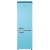 Frigorifero Combinato Retro' Vintage Nikkei Ventilato 300 lt  Azzurro classe. e  192x60,2x62,8