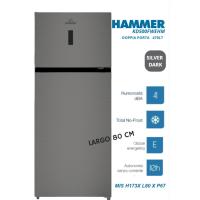 Hammer Frigorifero Doppia porta  no-frost Largo 80 cm Silver con display 